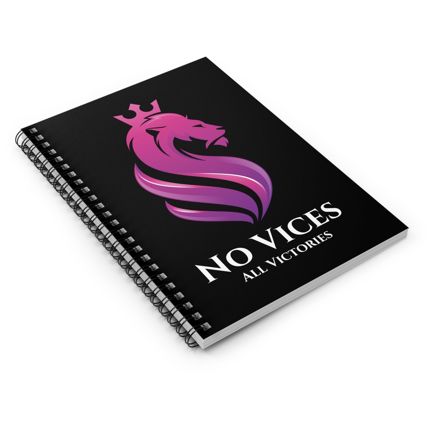 No Vices Spiral Notebook - No Vices, All Victories | Inspirational Journal for Goal- Setting and Organizing
