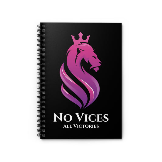 No Vices Spiral Notebook - No Vices, All Victories | Inspirational Journal for Goal- Setting and Organizing